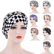 Women Floral Turban Head Wrap Cap Comfortable Chemo Headscarf Headwear - Beige zebra print V528-9360312214535