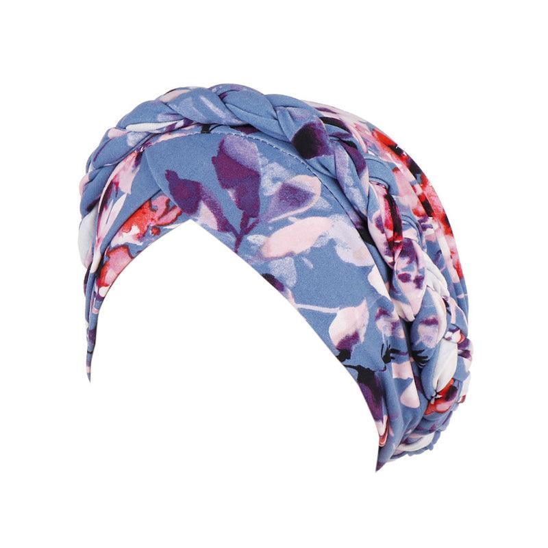 Women Floral Turban Head Wrap Cap Comfortable Chemo Headscarf Headwear - Beige zebra print V528-9360312214535