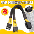 8Pin ATX 12v CPU EPS Power Extension Splitter Cable Adapter Motherboard copper V528-9360312214603