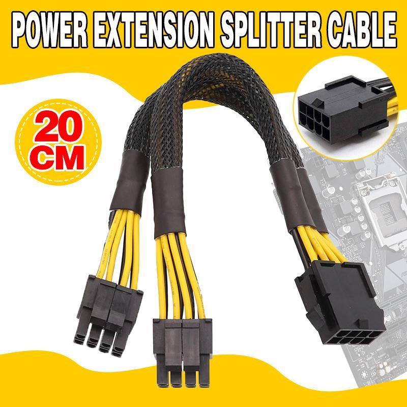 8Pin ATX 12v CPU EPS Power Extension Splitter Cable Adapter Motherboard copper V528-9360312214603