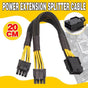 8Pin ATX 12v CPU EPS Power Extension Splitter Cable Adapter Motherboard copper V528-9360312214603