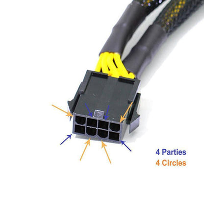 8Pin ATX 12v CPU EPS Power Extension Splitter Cable Adapter Motherboard copper V528-9360312214603