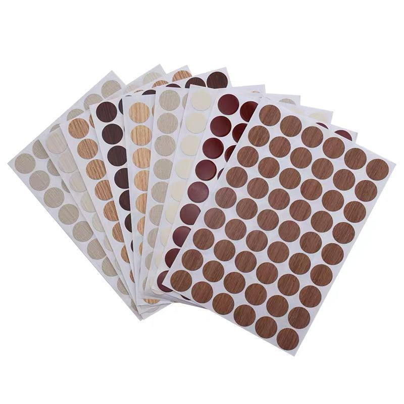 54 X Self Adhesive Decorative Screw Cover Caps Holes Cams Furniture Kitchen 20mm - PC 107
