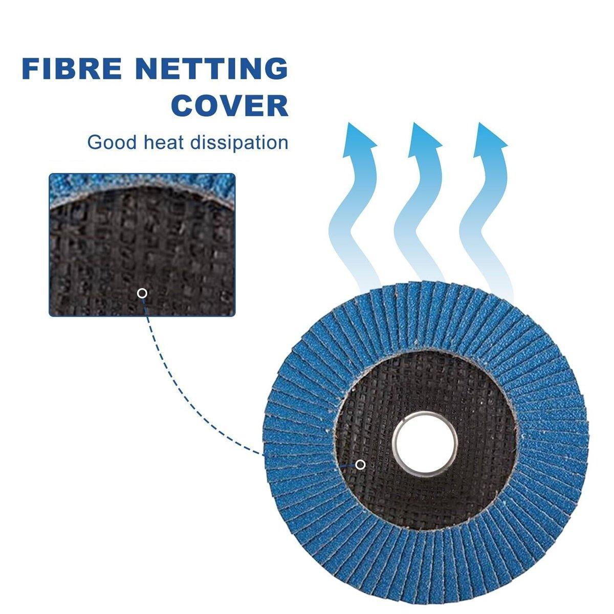 10pcs Flap Disc 40/60/80/120 Grit Angle Grinder Wheel Set Durable Sanding Tool - 40 Grit V528-ABRASIVE-DISC-40M-10PCS-626685