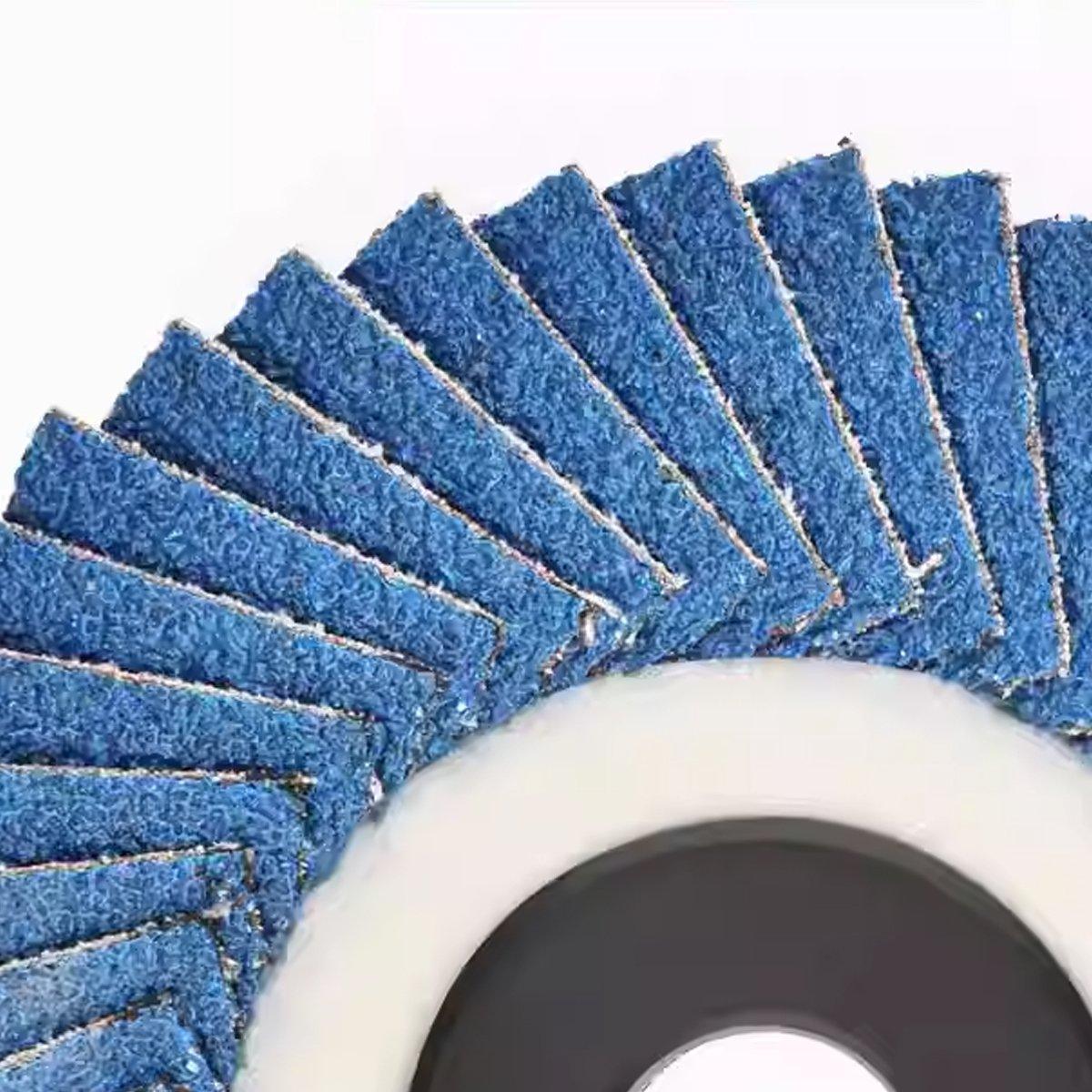 10pcs Flap Disc 40/60/80/120 Grit Angle Grinder Wheel Set Durable Sanding Tool - 40 Grit V528-ABRASIVE-DISC-40M-10PCS-626685