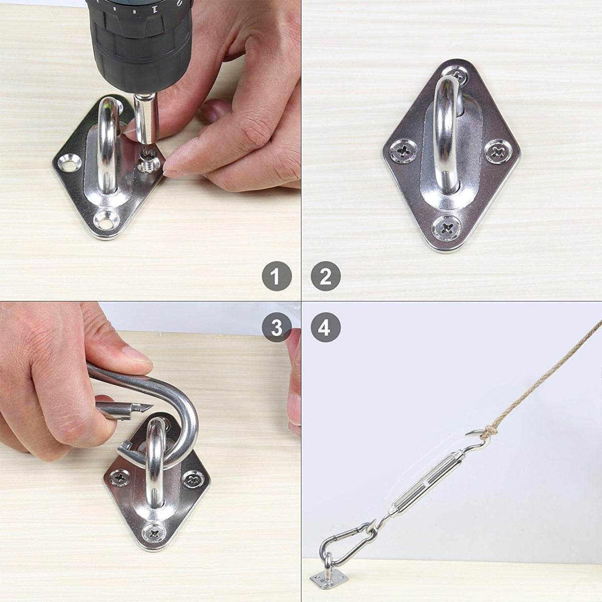 8pcs Hardware Sail Accessory Shade Canopy Fittings Sun Fixing Steel Stainless V528-ACCESSORIES-304-547906