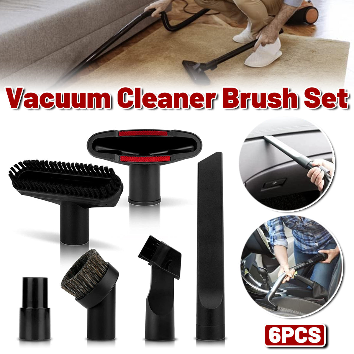6pcs Vacuum Cleaner Accessory Suction Head Suitable for 32mm Inner Diameter Fit V528-ACCESSORIES-6PCS-262451