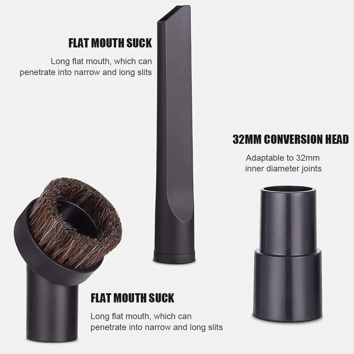 6pcs Vacuum Cleaner Accessory Suction Head Suitable for 32mm Inner Diameter Fit V528-ACCESSORIES-6PCS-262451