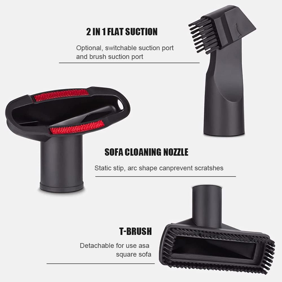 6pcs Vacuum Cleaner Accessory Suction Head Suitable for 32mm Inner Diameter Fit V528-ACCESSORIES-6PCS-262451