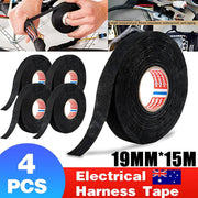 4Pcs 19Mmx 15M Adhesive Cloth Fabric Tape Cable Loom Wiring Harness For Car Auto V528-ADHESIVETAPE-4PCS-53390