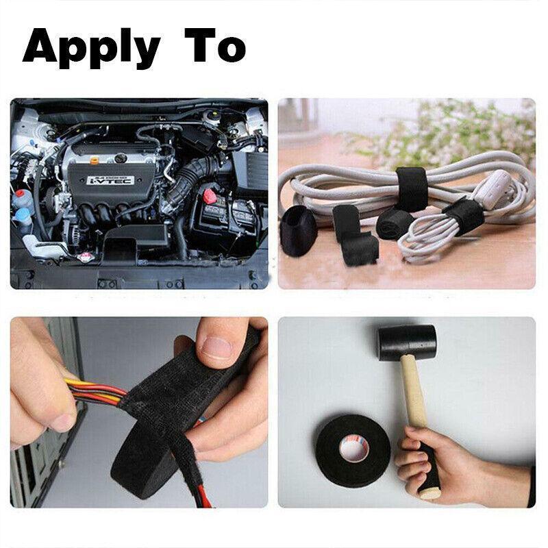 4Pcs 19Mmx 15M Adhesive Cloth Fabric Tape Cable Loom Wiring Harness For Car Auto V528-ADHESIVETAPE-4PCS-53390