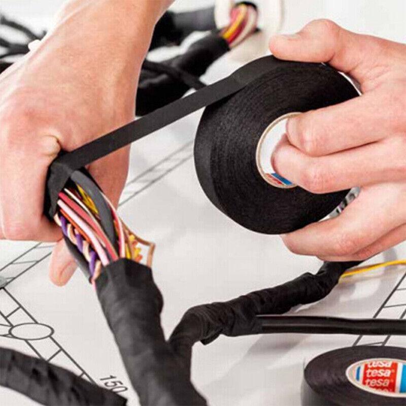 4Pcs 19Mmx 15M Adhesive Cloth Fabric Tape Cable Loom Wiring Harness For Car Auto V528-ADHESIVETAPE-4PCS-53390