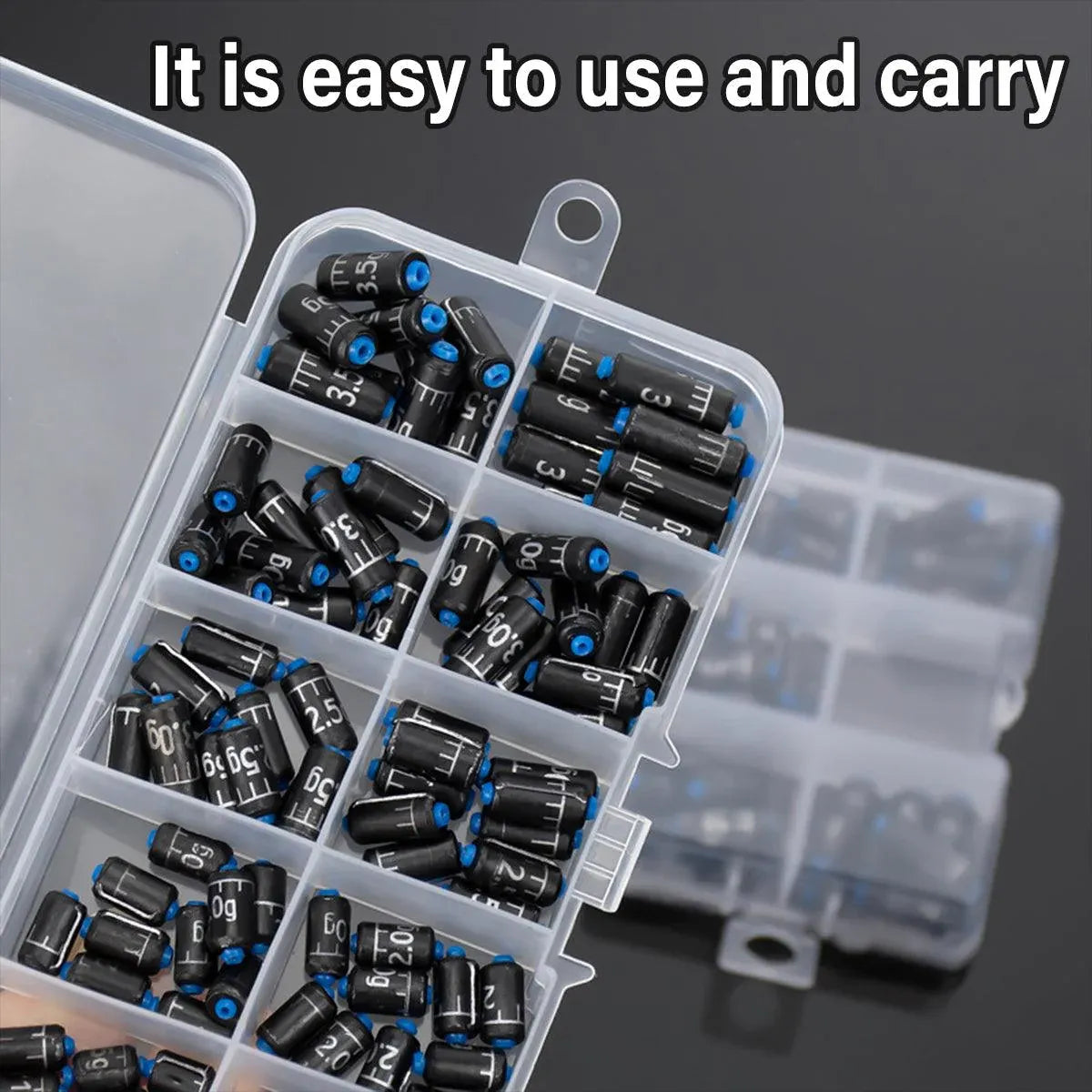 100pcs Graduated Soft Core Fishing Lead Sinkers Quick Drop Weights Tackle Set V528-ADJUSTABLE-FISHING-WEIGHT-100-706325