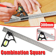 300mm Horizontal Movable Angle Ruler Adjustable Measuring Tool for Engineering V528-ADJUSTABLE-SQUARE-871256