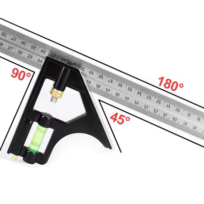 300mm Horizontal Movable Angle Ruler Adjustable Measuring Tool for Engineering V528-ADJUSTABLE-SQUARE-871256