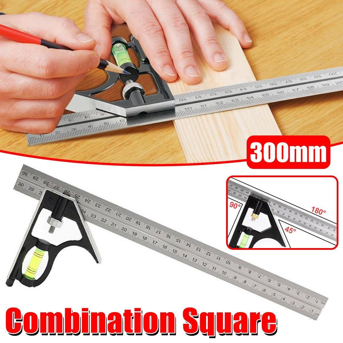 300mm Horizontal Movable Angle Ruler Adjustable Measuring Tool for Engineering V528-ADJUSTABLE-SQUARE-871256