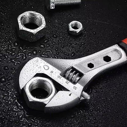 8inch 10inch 12inch Durable Chrome Vanadium Steel Rubberized Grip Adjustable Wrench - 10inch V528-ADJUSTABLE-WRENCH-10INCHES-677396