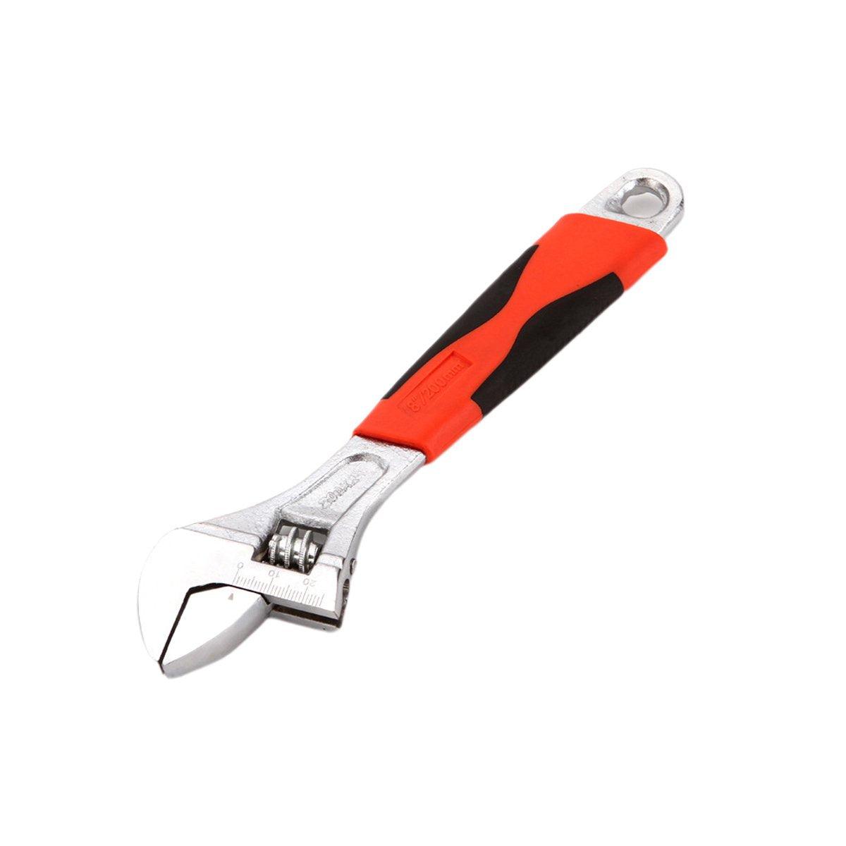 8inch 10inch 12inch Durable Chrome Vanadium Steel Rubberized Grip Adjustable Wrench - 10inch V528-ADJUSTABLE-WRENCH-10INCHES-677396