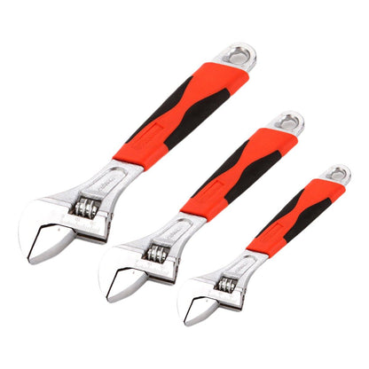 8inch 10inch 12inch Durable Chrome Vanadium Steel Rubberized Grip Adjustable Wrench - 8inch V528-ADJUSTABLE-WRENCH-8INCHES-772926