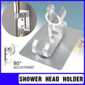 Adjustable Bracket Suction Shower Head Handset Holder Bathroom Wall Mount +Hooks V528-ADJUSTABLEBRACKET-367577