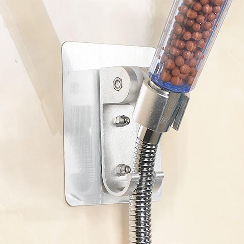 Adjustable Bracket Suction Shower Head Handset Holder Bathroom Wall Mount +Hooks V528-ADJUSTABLEBRACKET-367577