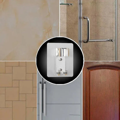 Adjustable Bracket Suction Shower Head Handset Holder Bathroom Wall Mount +Hooks V528-ADJUSTABLEBRACKET-367577