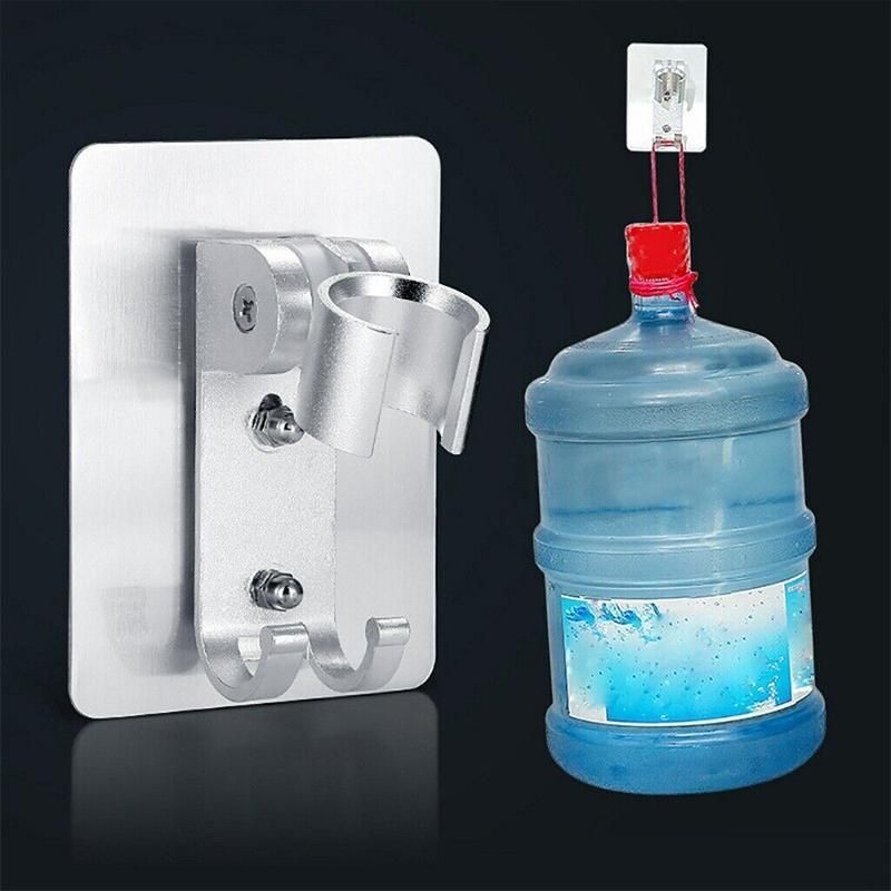 Adjustable Bracket Suction Shower Head Handset Holder Bathroom Wall Mount +Hooks V528-ADJUSTABLEBRACKET-367577