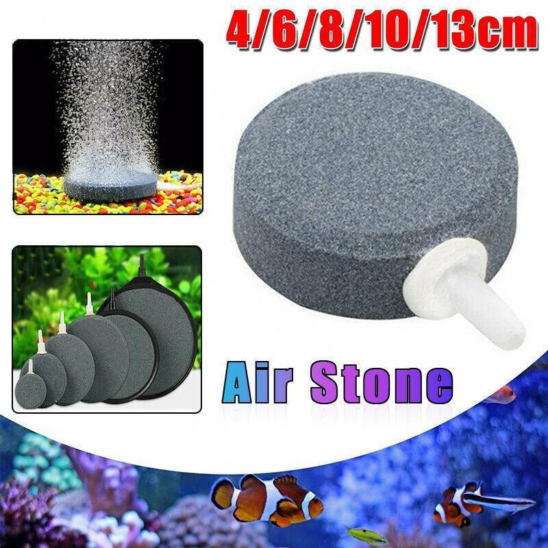 Round Air Stone Disk Bubble Diffuser Airstone Hydroponics Aquarium Fish Tank - 8cm