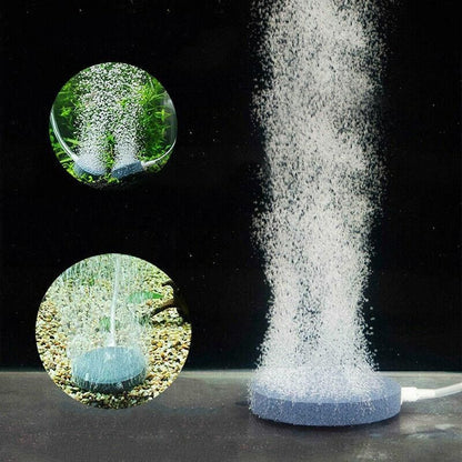 Round Air Stone Disk Bubble Diffuser Airstone Hydroponics Aquarium Fish Tank - 8cm V528-AIRSTONEDISK-DIAMETER8CM-104796