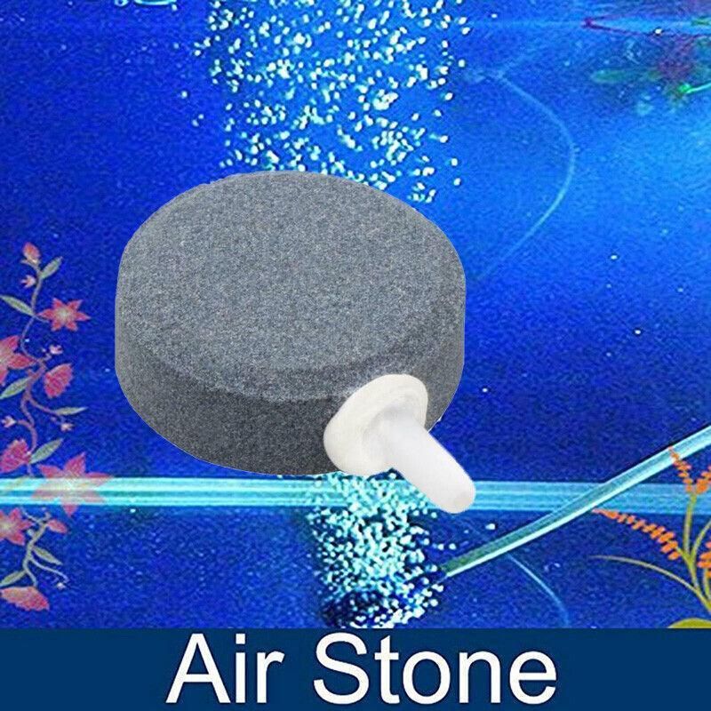 Round Air Stone Disk Bubble Diffuser Airstone Hydroponics Aquarium Fish Tank - 8cm