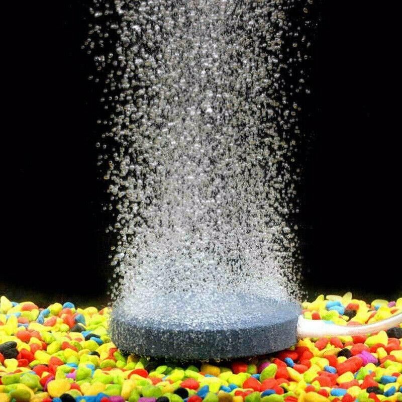Round Air Stone Disk Bubble Diffuser Airstone Hydroponics Aquarium Fish Tank - 8cm