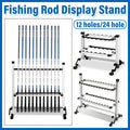12/24 Hole Multi Functional Fishing Rod Holder Storage Rack Display Organizer - 12Holes V528-AL-ALLOY-FIDH-ROD-HOLDER-12-863829
