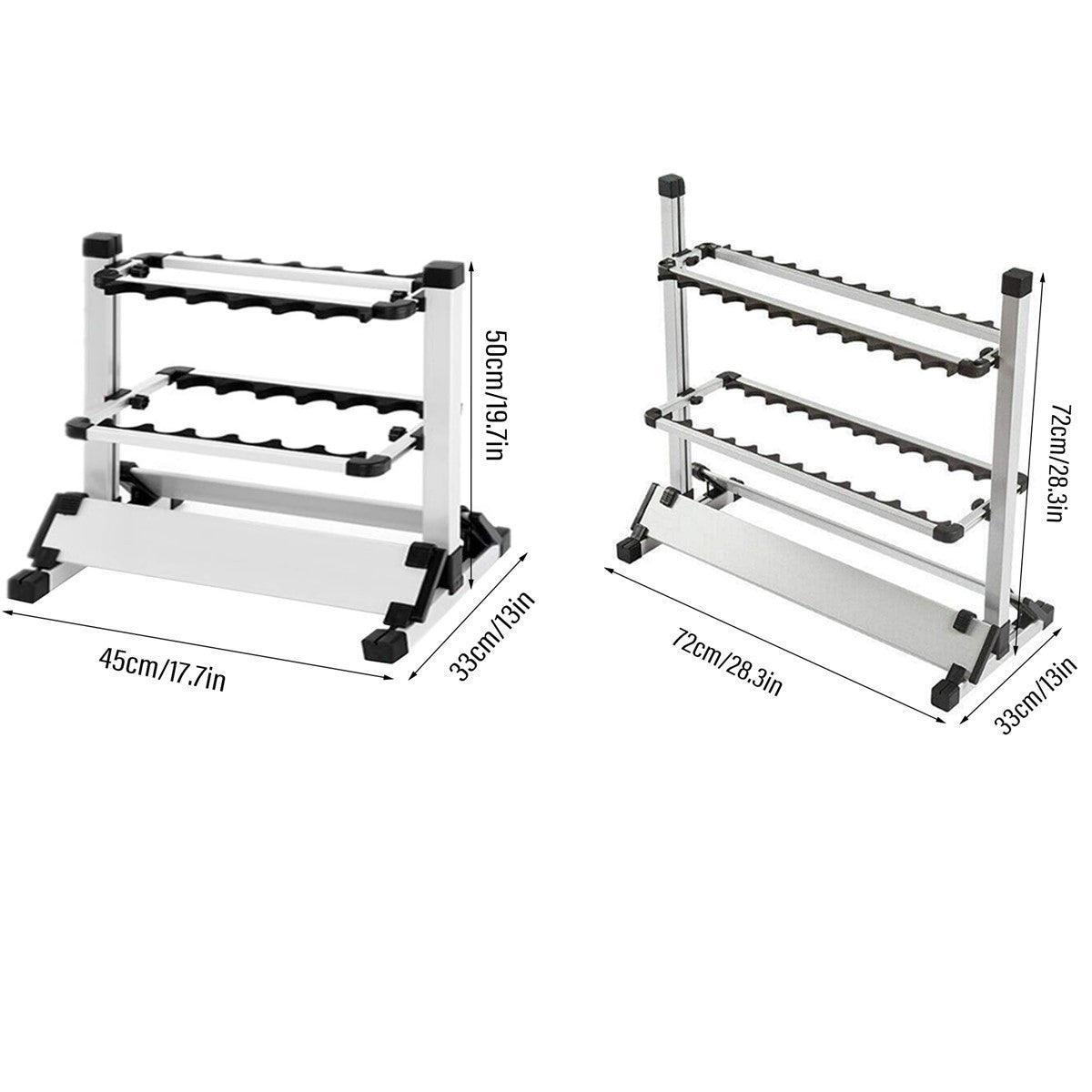 12/24 Hole Multi Functional Fishing Rod Holder Storage Rack Display Organizer - 12Holes V528-AL-ALLOY-FIDH-ROD-HOLDER-12-863829