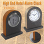 Classic Hotel Alarm Clock Quartz Movement Faux Leather Design with Clear Display - Orange V528-ALARM-CLOCK-130-60-150-477429