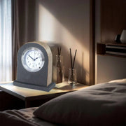 Classic Hotel Alarm Clock Quartz Movement Faux Leather Design with Clear Display - Orange V528-ALARM-CLOCK-130-60-150-477429