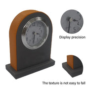 Classic Hotel Alarm Clock Quartz Movement Faux Leather Design with Clear Display - Orange V528-ALARM-CLOCK-130-60-150-477429