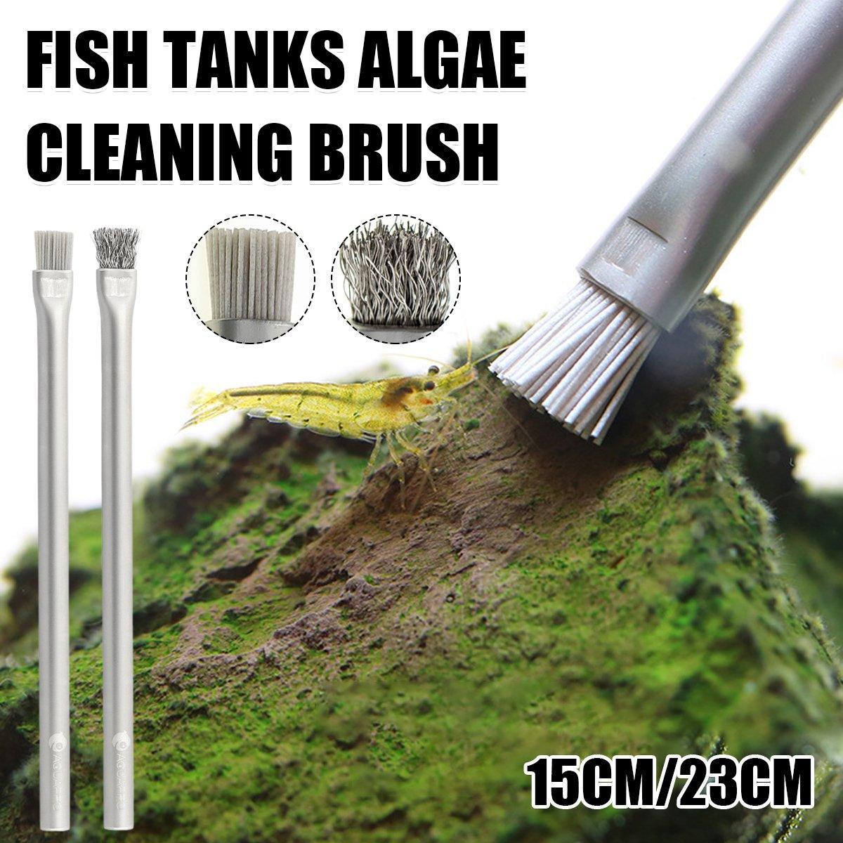 Algae Cleaning Brush for Stone Wood Aquarium Water Grass Landscaping - Soft Brush Wire-23cm V528-ALGAL-BRUSH-PRO-23-795144
