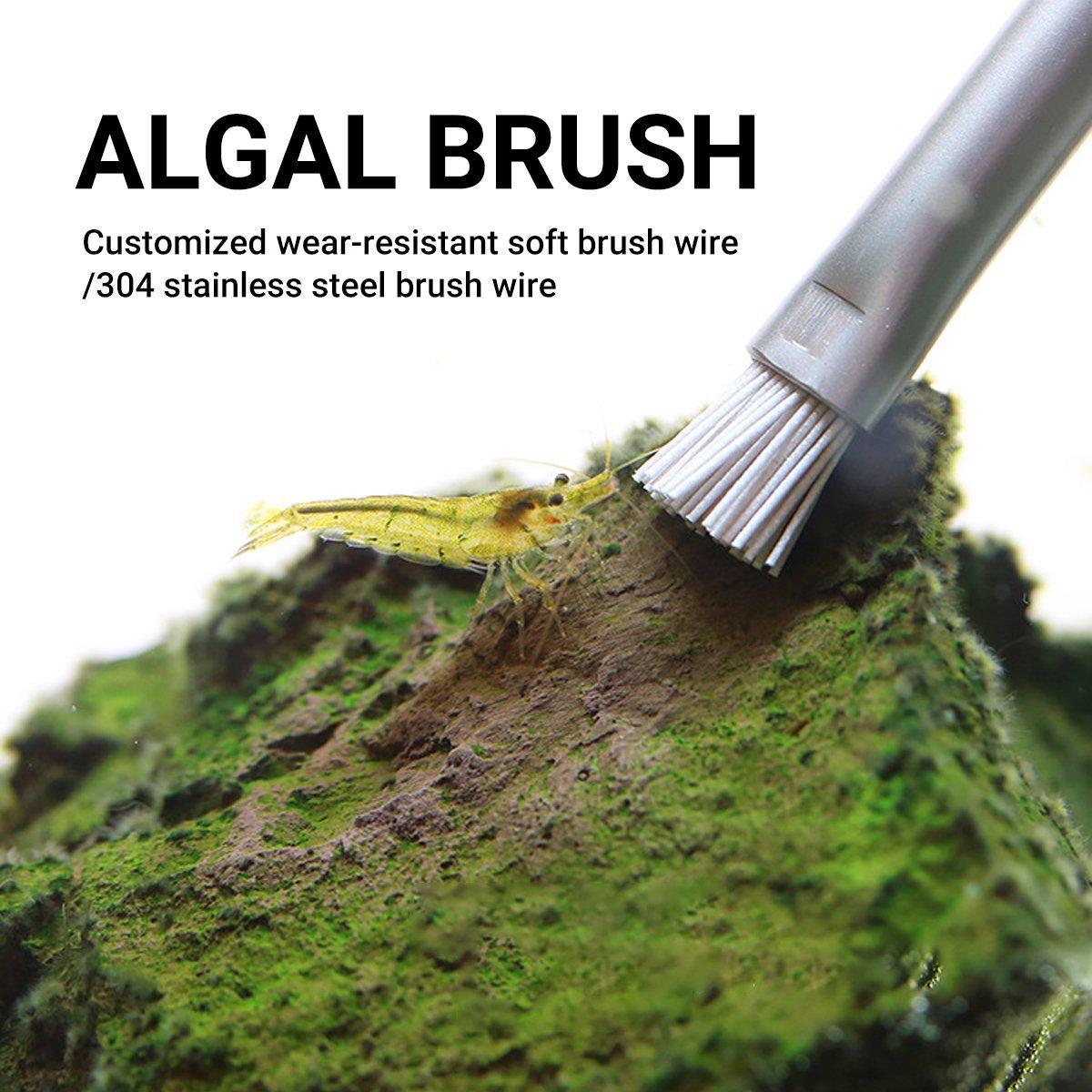 Algae Cleaning Brush for Stone Wood Aquarium Water Grass Landscaping - Soft Brush Wire-23cm V528-ALGAL-BRUSH-PRO-23-795144
