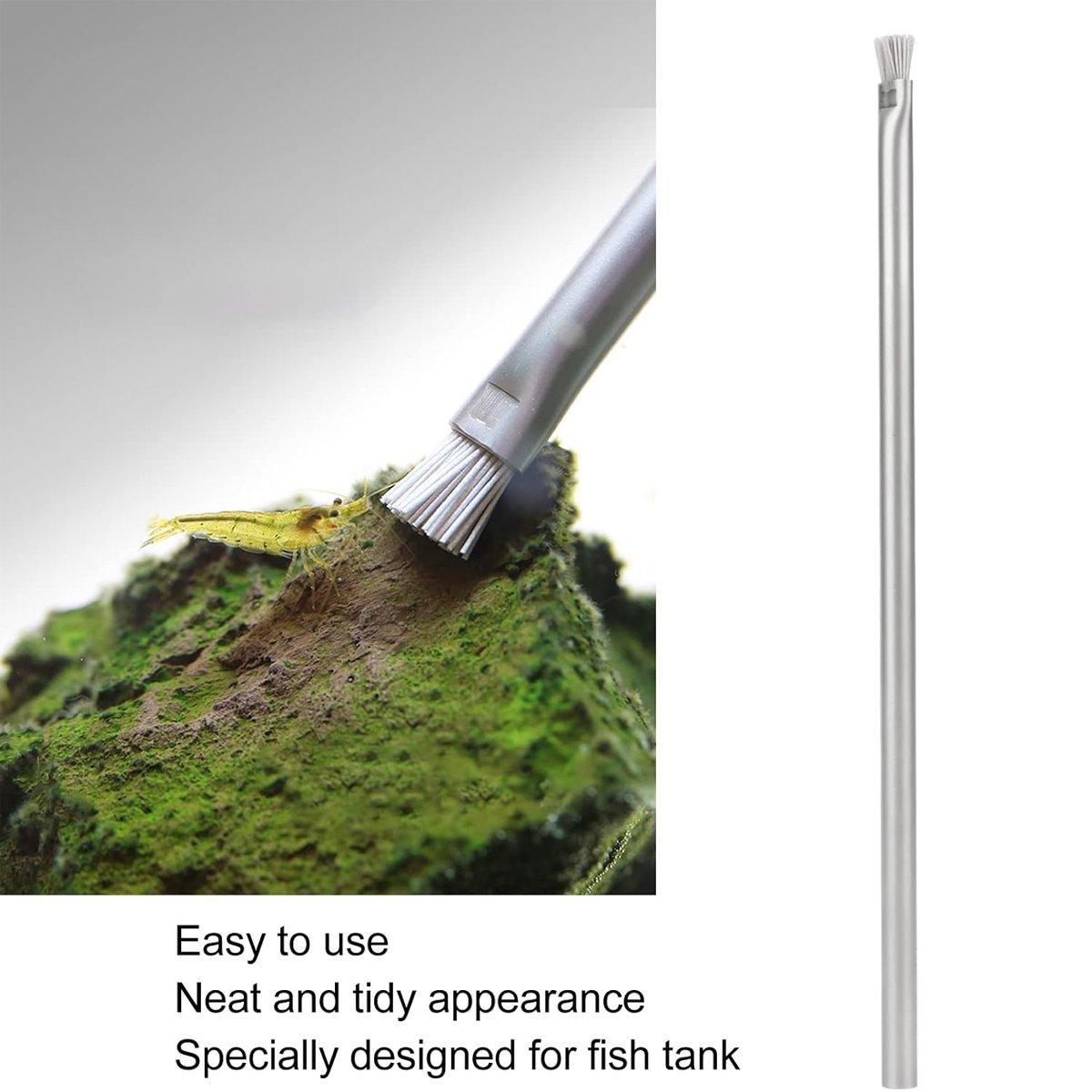 Algae Cleaning Brush for Stone Wood Aquarium Water Grass Landscaping - Soft Brush Wire-23cm V528-ALGAL-BRUSH-PRO-23-795144