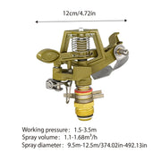 360 Degrees Alloy Sprinkler Head Garden Lawn Rotating Nozzle Adjustable Angle Durable V528-ALLOY-SPRINKLER-HEAD-615236
