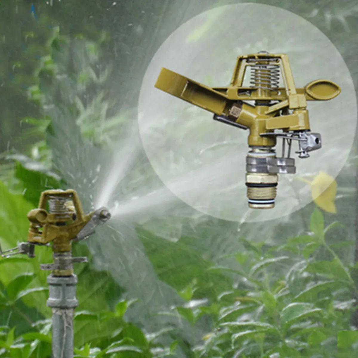 360 Degrees Alloy Sprinkler Head Garden Lawn Rotating Nozzle Adjustable Angle Durable V528-ALLOY-SPRINKLER-HEAD-615236
