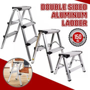 Portable Aluminium 1-3 Step Folding Ladder Anti-Slip Frame Stool for Home Use - 1 step Folding Ladder V528-ALUMINUM-FOLDING-LADDER-1-943330
