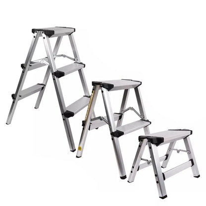 Portable Aluminium 1-3 Step Folding Ladder Anti-Slip Frame Stool for Home Use - 1 step Folding Ladder V528-ALUMINUM-FOLDING-LADDER-1-943330