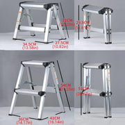 Portable Aluminium 1-3 Step Folding Ladder Anti-Slip Frame Stool for Home Use - 1 step Folding Ladder V528-ALUMINUM-FOLDING-LADDER-1-943330