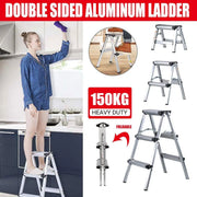 Portable Aluminium 1-3 Step Folding Ladder Anti-Slip Frame Stool for Home Use - 1 step Folding Ladder V528-ALUMINUM-FOLDING-LADDER-1-943330