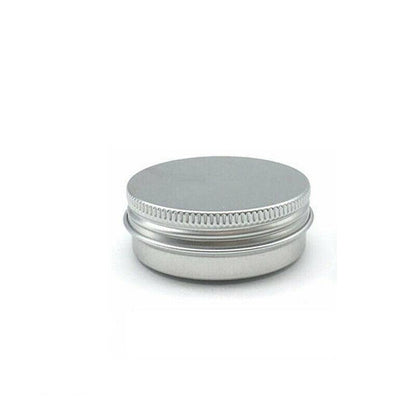 50Pcs Durable Silver Aluminum Cosmetic Pot Lip Balm Jar Containers Empty Tin - 10ML V528-ALUMINUNBO-10ML-50PCS-512011