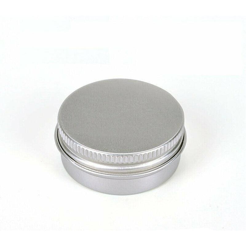 50Pcs Durable Silver Aluminum Cosmetic Pot Lip Balm Jar Containers Empty Tin - 15ML