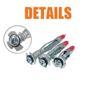 52PCS Galvanized Steel Wall Anchors Expansion Screws Self Tapping Bolts V528-ANCHOR-SCREW-52IN1-972226
