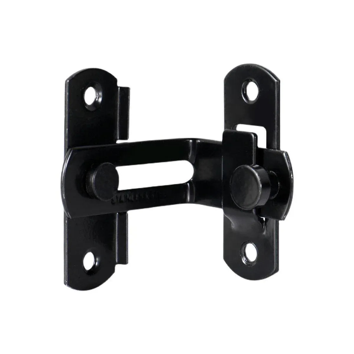 2 Sets 90 Degree Sliding Door Latch Lock Catch Kit for Home Use - Right-Angle-Black-S V528-ANGLE-BLACK-S-SCREWS-2SET-506173