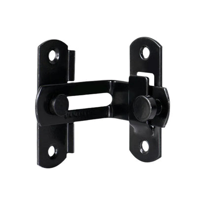 2 Sets 90 Degree Sliding Door Latch Lock Catch Kit for Home Use - Right-Angle-Black-S V528-ANGLE-BLACK-S-SCREWS-2SET-506173